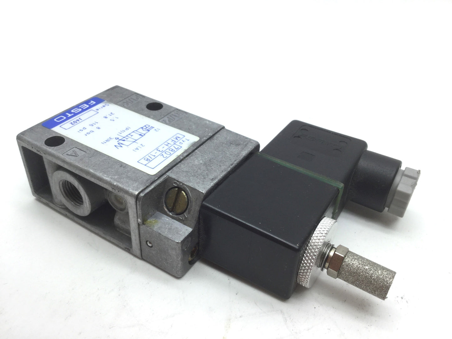 Used Festo MFH-3-1/8 MSFG-24 Pneumatic Solenoid Valve, 2-Pos 3-Way Ports: G1/8 DC24V