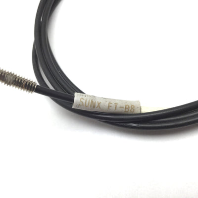 Used Panasonic SunX FT-B8 Thrubeam Fiber Optic Cable, M4 Threaded, M2.6 Threaded Tip