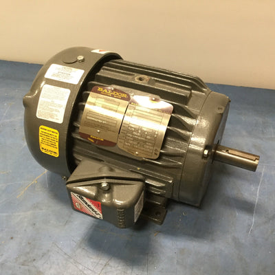 Used Baldor CP3660T-4 AC Motor, Power: 3HP, Frame: 182T, 460V 3-Phase, Shaft: 1.125"