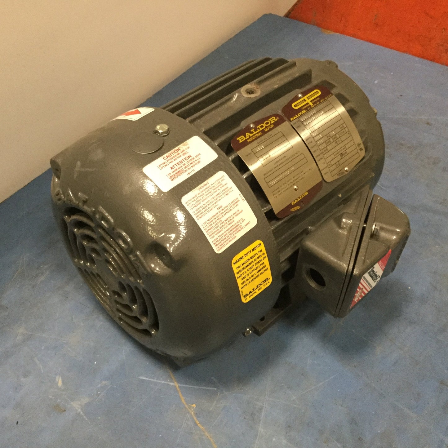 Used Baldor CP3660T-4 AC Motor, Power: 3HP, Frame: 182T, 460V 3-Phase, Shaft: 1.125"