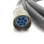 Used Yaskawa B4ICE-03 Motor Power Cable, 6-Pin Female to Flying Leads, Length: 3m