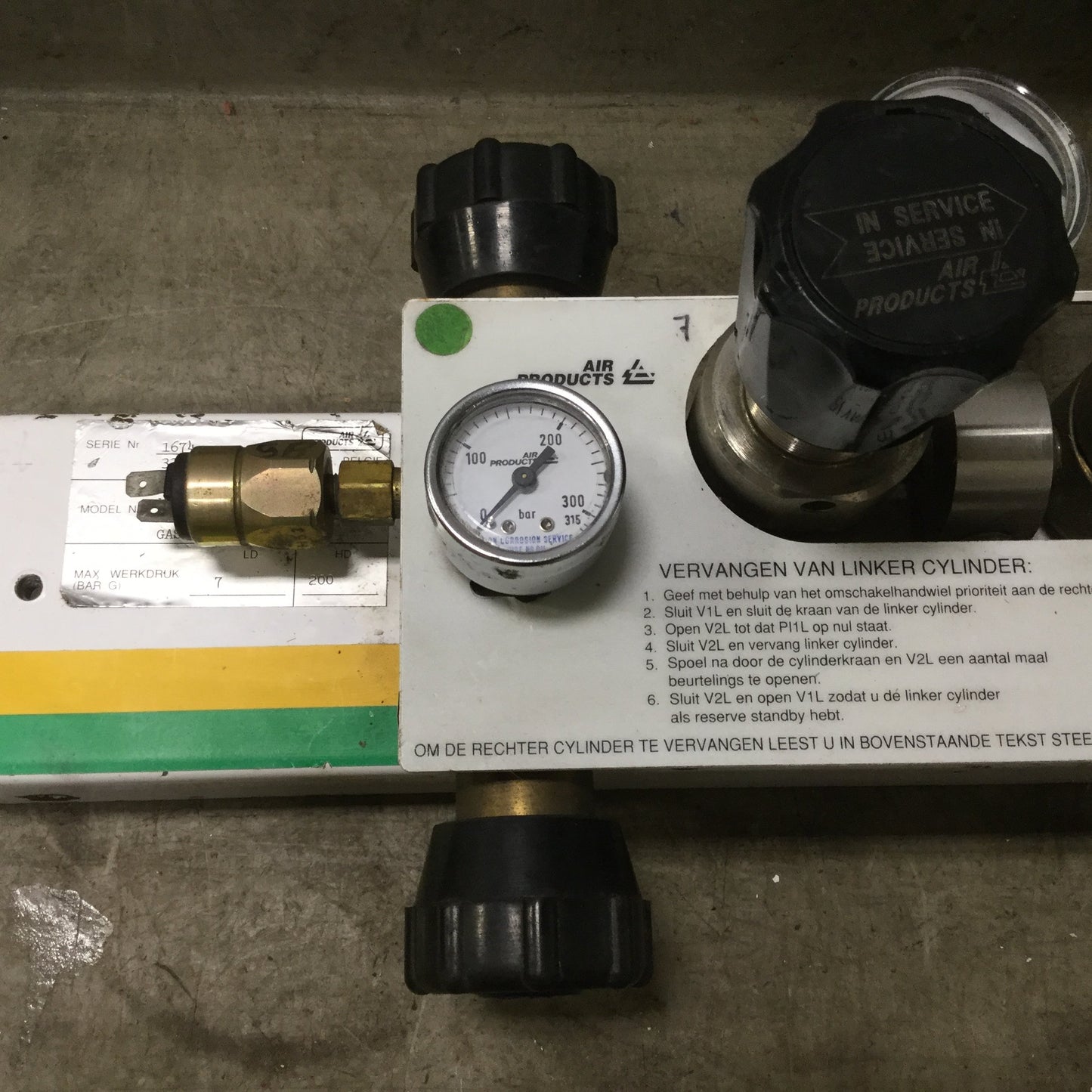 Used Air Products M3140/PS/C Dinitrogen Distribution Manifold, Max Pressure: 7 bar