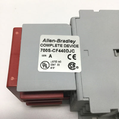 Used Allen Bradley 700S-CF440DJC Guardmaster Safety Control Relay 24VDC Coil 25A 600V