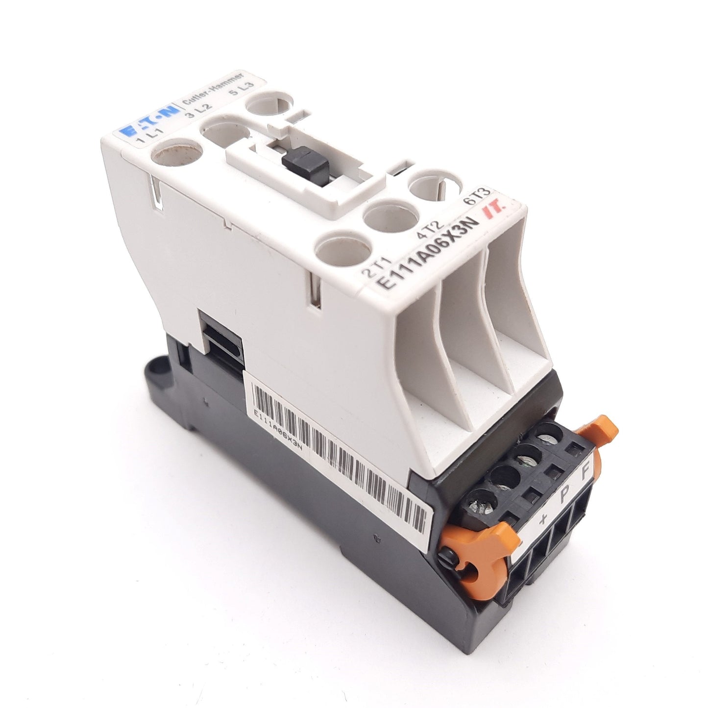 Used Eaton Cutler Hammer E111A06X3N Motor Control Contactor 6A 600VAC, 24VDC Coil