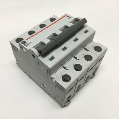 Used Cutler Hammer WMS4C50 Circuit Breaker 50A, 4-Pole, 277/480VAC Rating, DIN Mount