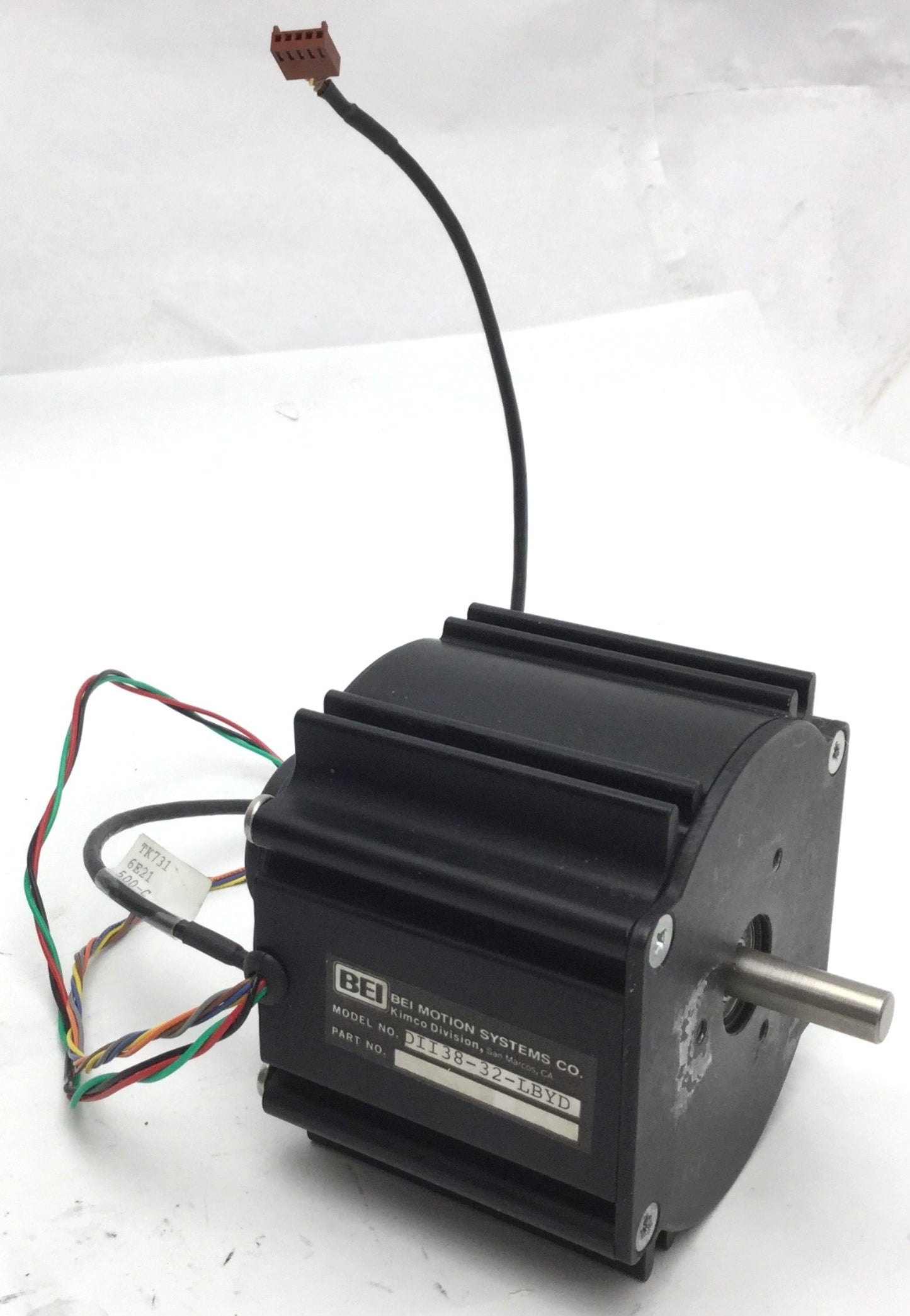 Used BEI DII38-32-LBYD Brushless DC Motor With Encoder 3/8" Shaft Dia, 1" Length