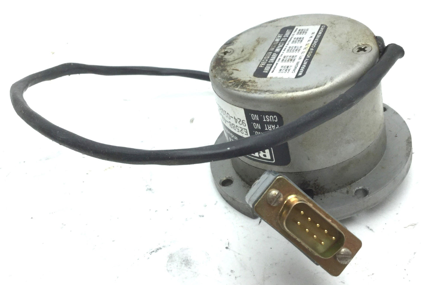 Used BEI E25BB-4R-SB-500-ABZ-8830-LED-SC72 Encoder, 5VDC, 1/4" Input Diameter