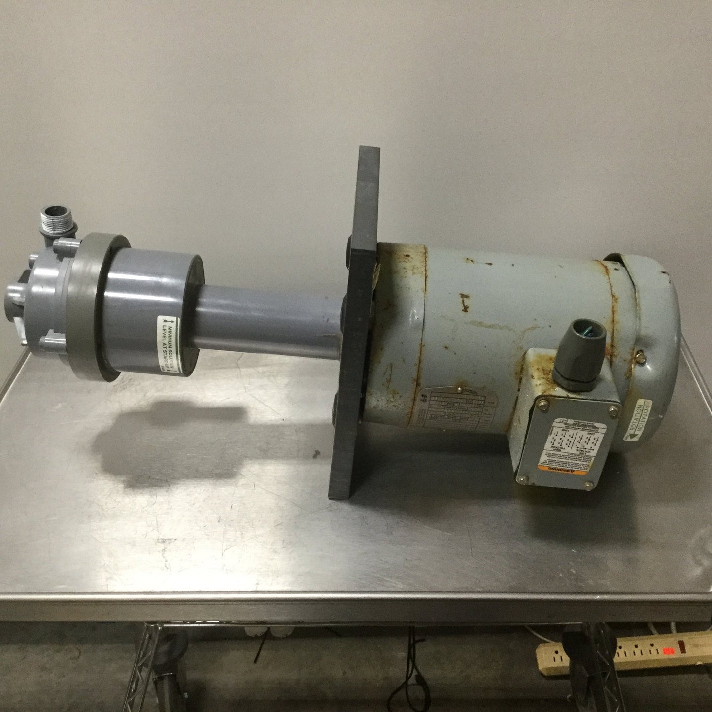 Used Serfilco ECKL3/4-3SC-D.75 Vertical Chemical Pump 230V 3450RPM 3/4HP 3Ph 35GPM