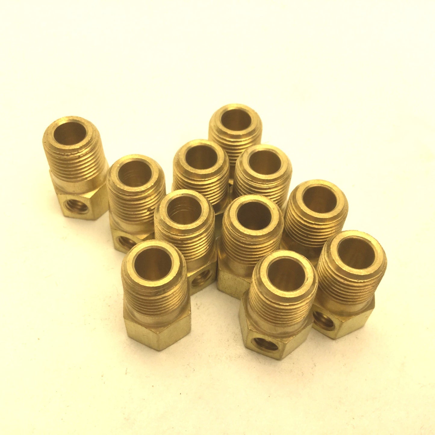 Used Lot of 11 Beswick MPAL-1810 Miniature Fluid Power Components Adapters 1/8" NPT