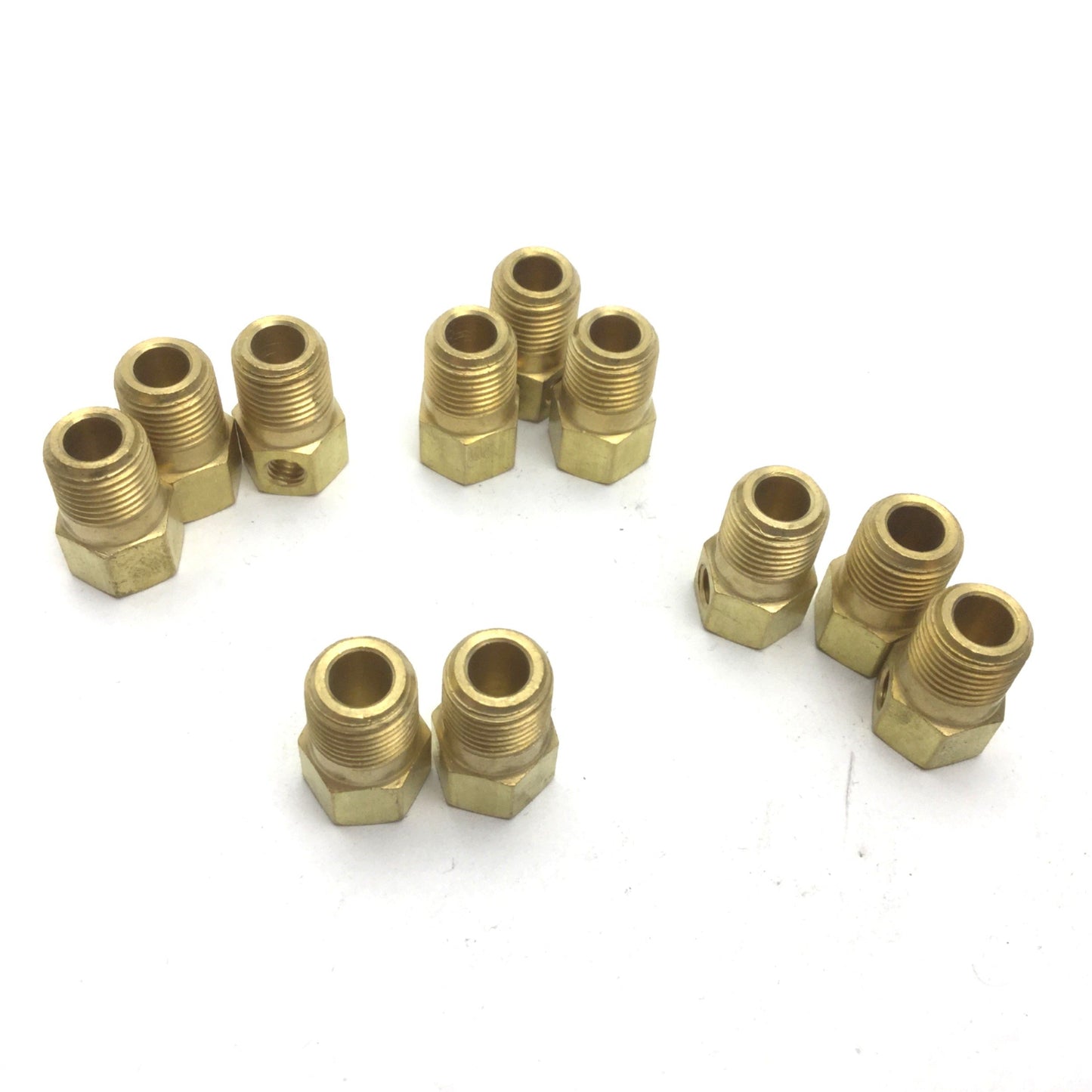 Used Lot of 11 Beswick MPAL-1810 Miniature Fluid Power Components Adapters 1/8" NPT