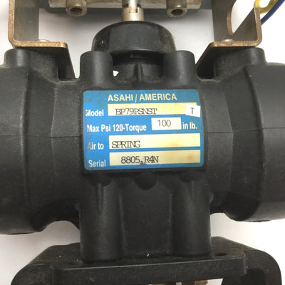 Used Asahi America BP79PSNST Pneumatic Actuator Spring Return, 1040N & Duo-Bloc 21