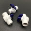 Used Lot of 3 FloEBV-0500-T Ball Valve, PVC, 1/2" Threaded, 150PSI
