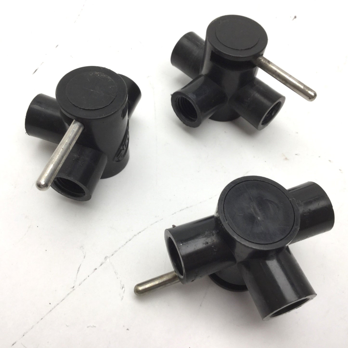 Used Lot of 3 Evsco 1/4" Elliptic Valve, 2-Position 3-Way, Pressure Rating: 100psi