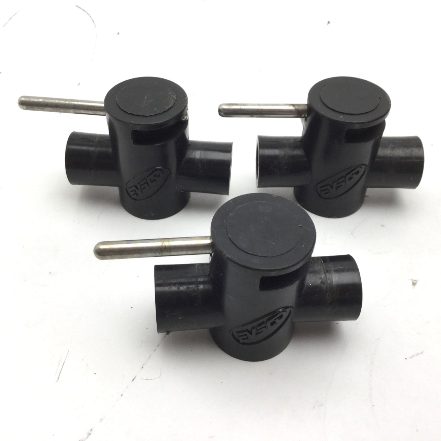 Used Lot of 3 Evsco 1/4" Elliptic Valve, 2-Position 3-Way, Pressure Rating: 100psi