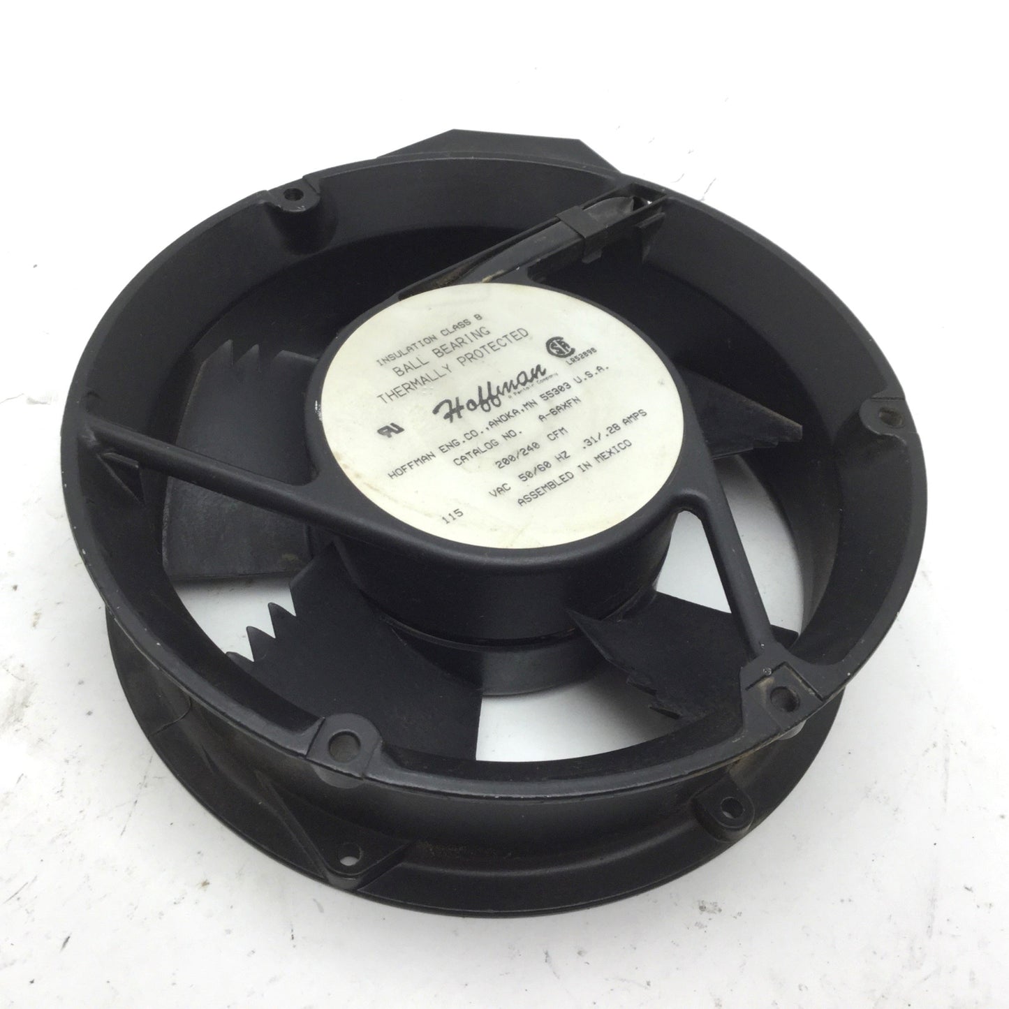 Used Hoffman A-6AXFN Compact Ball Bearing Axial Cooling Fan 115VAC Rate: 200\240CFM