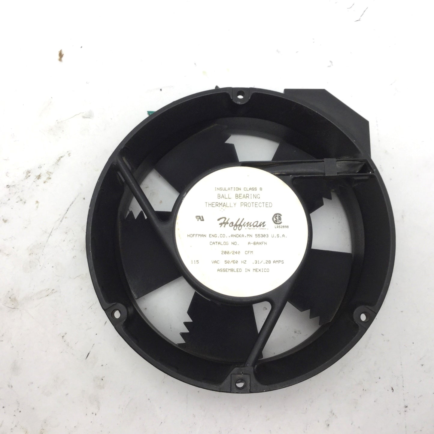 Used Hoffman A-6AXFN Compact Ball Bearing Axial Cooling Fan 115VAC Rate: 200\240CFM