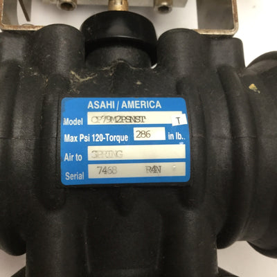Used Asahi America CP79M2PSNST Pneumatic Actuator Spring Return 1040N Display Monitor
