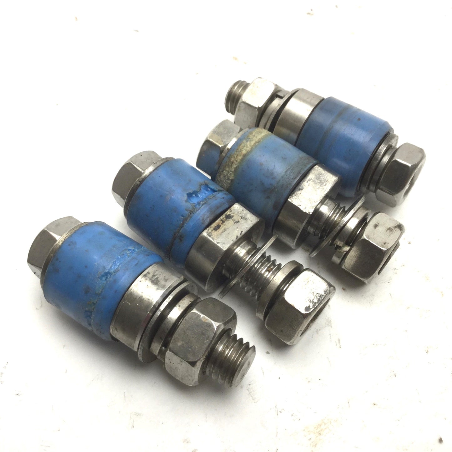 Used Lot of 4 Blue Cam Followers, Roller: 25mm Dia, 22mm Width, Stud: 22mm