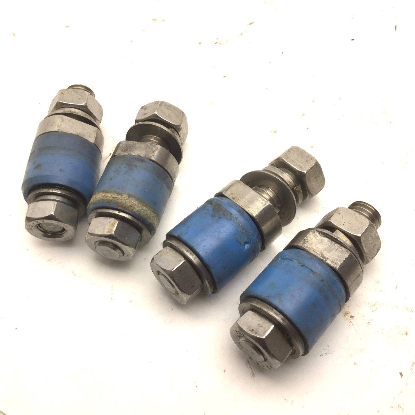 Used Lot of 4 Blue Cam Followers, Roller: 25mm Dia, 22mm Width, Stud: 22mm
