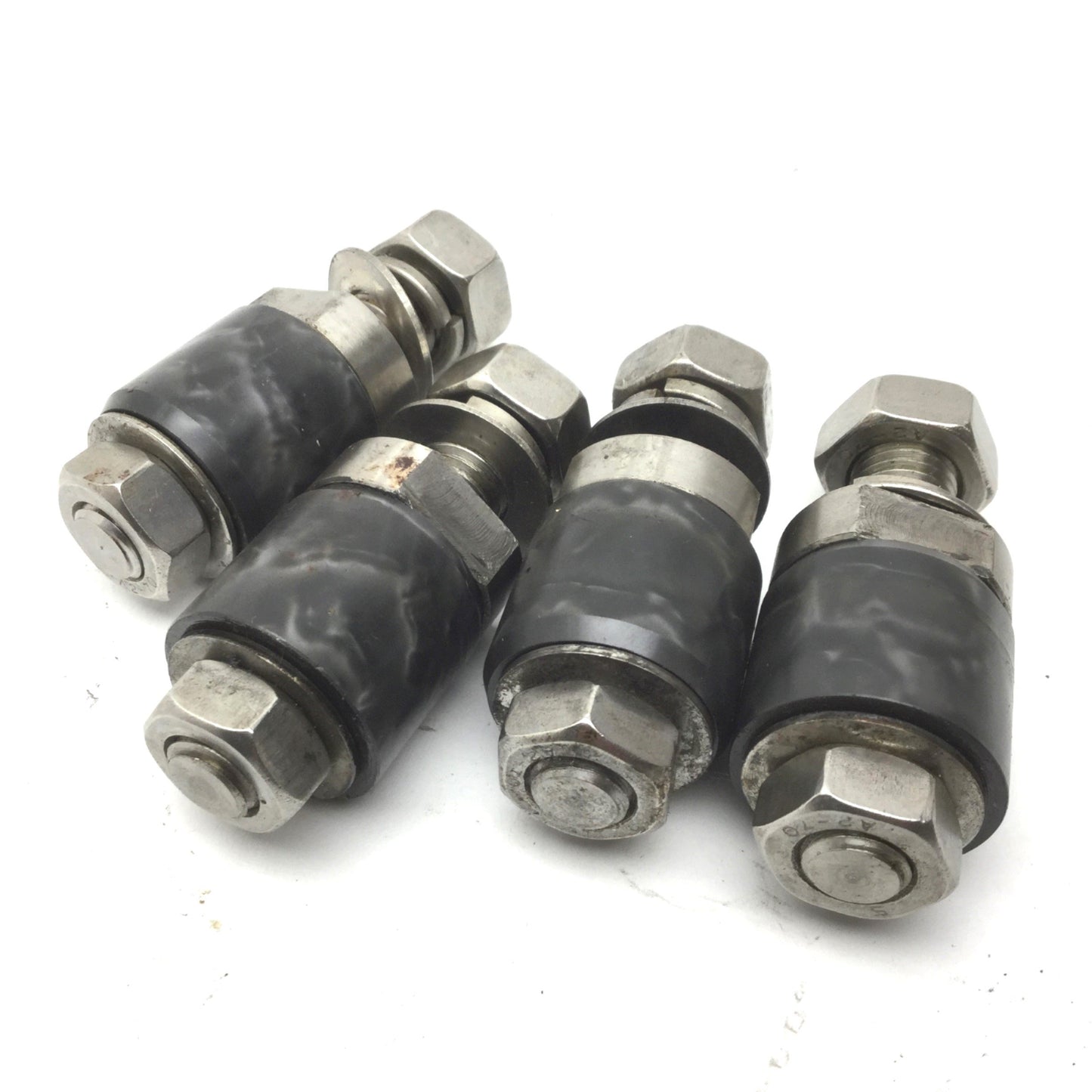 Used Lot of 4 Black Cam Followers, Roller: 26mm Dia, 22mm Width, Stud: 22.5mm