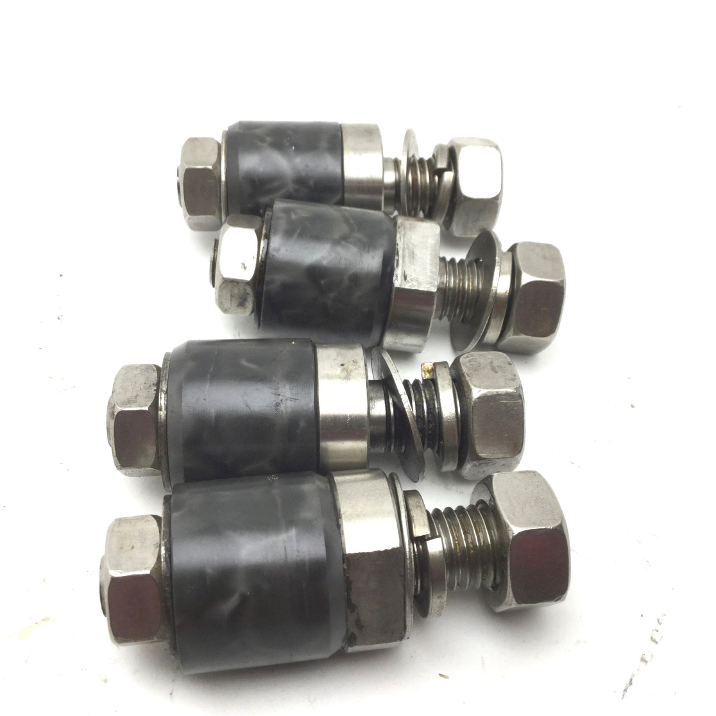 Used Lot of 4 Black Cam Followers, Roller: 26mm Dia, 22mm Width, Stud: 22.5mm