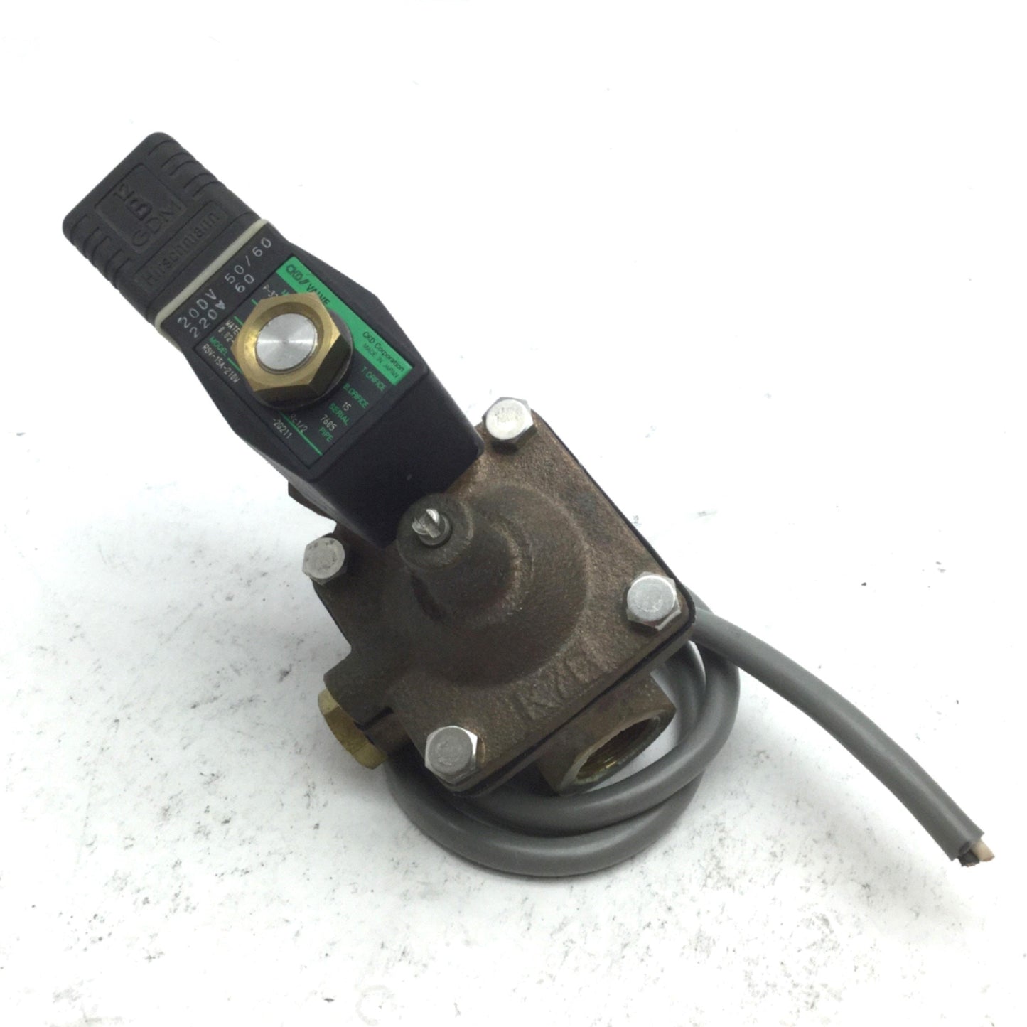 Used CKD RSV-15A-210W-2G211 Diaphragm Solenoid Water Valve 200-220VAC Rc1/2 145 PSI