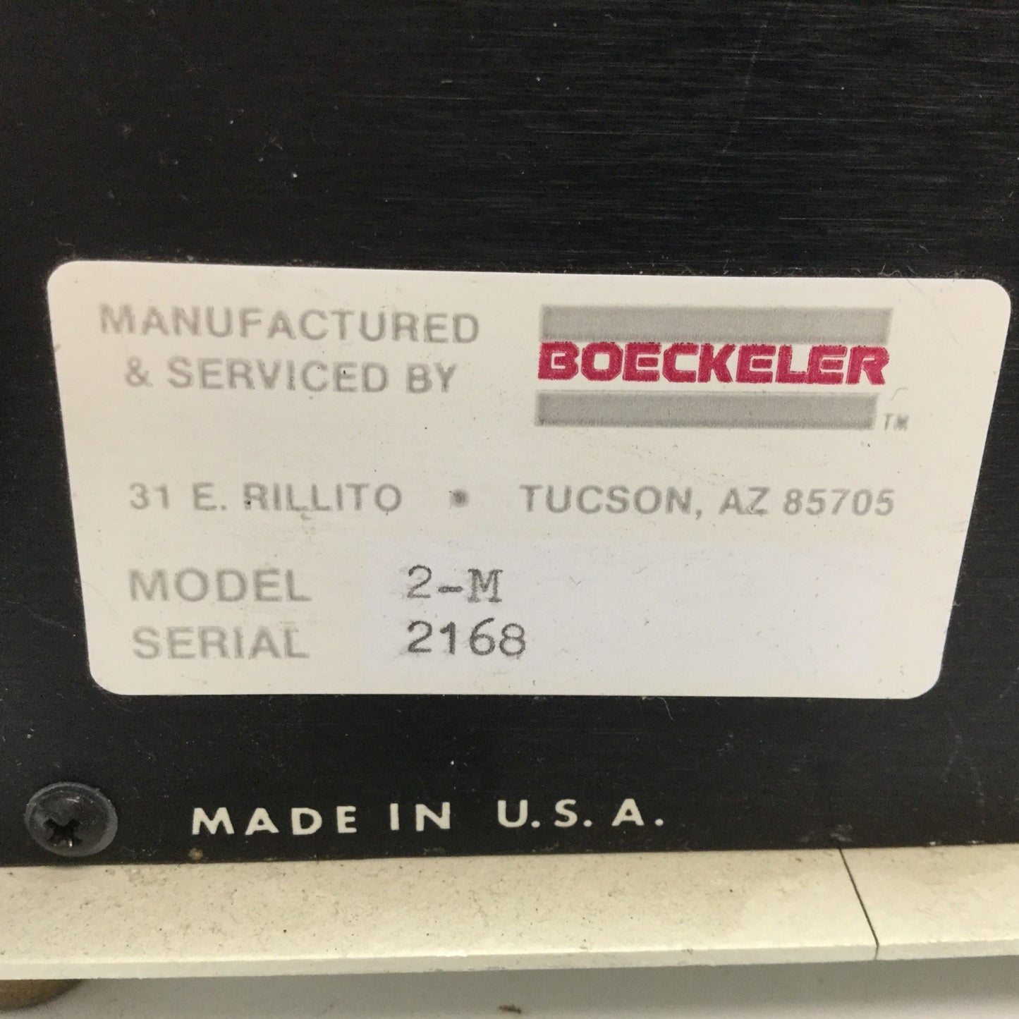 Used Boeckeler 2-M Digital 2-Axis Micrometer Readout DRO Microcode II Display