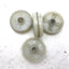 Used Lot of 4 Cart Wheels, Dimensions: Diameter: 76mm, Width: 25mm, 10mm ID