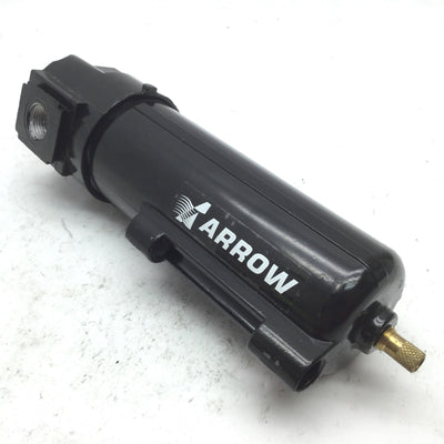 Used Arrow F363F5-S1 Drain Filter, Pressure Rating: 250psi, Ports: 3/8" NPT