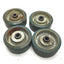 Used Lot of 4 ESK CBB-1232R Cart Wheels, Diameter: 75mm, Width: 32mm, 10mm ID