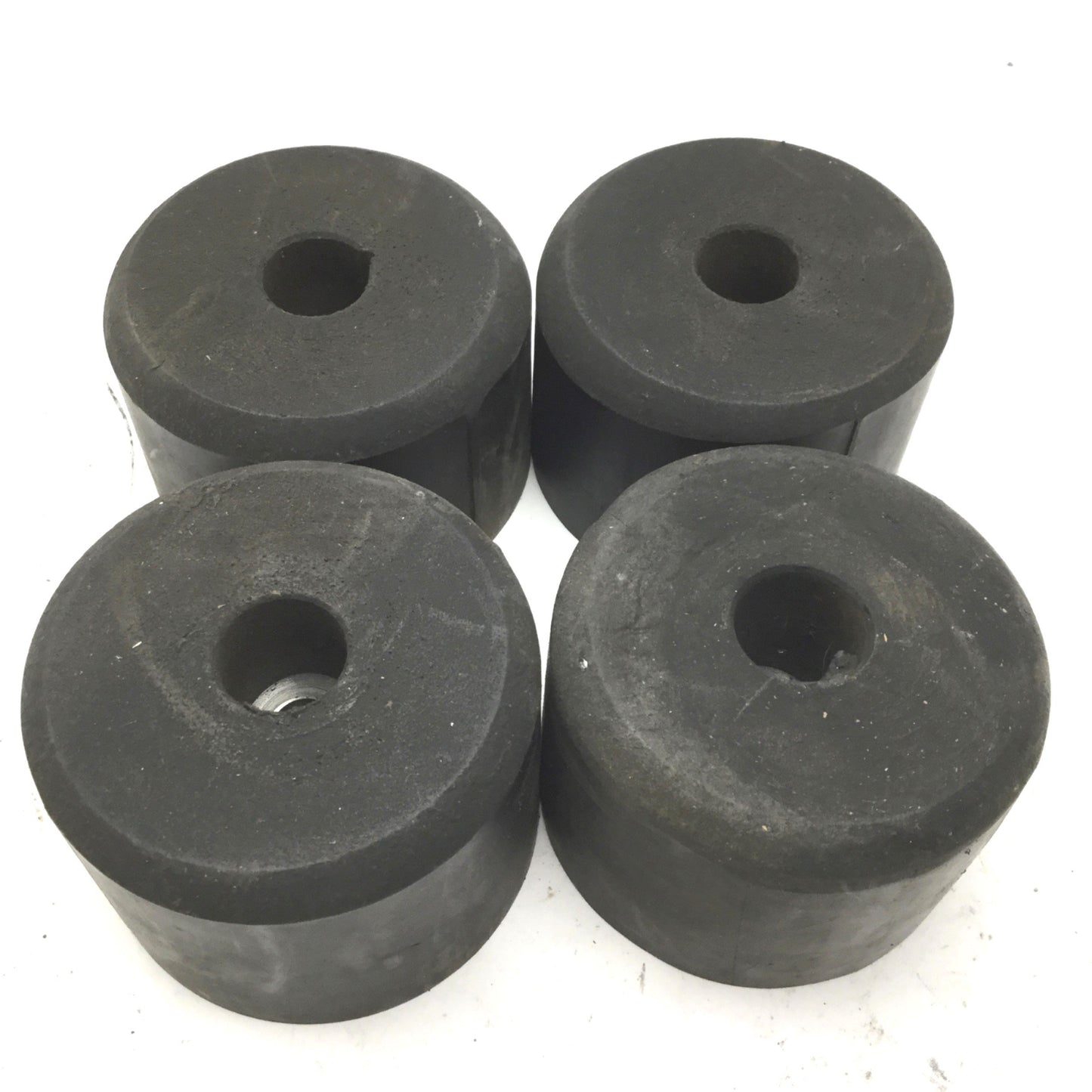 Used Lot of 4 Rubber Machine Leveling Legs, ID: 10mm/18mm, Dia: 72mm 49mm Height