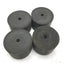 Used Lot of 4 Rubber Machine Leveling Legs, ID: 10mm/18mm, Dia: 72mm 49mm Height