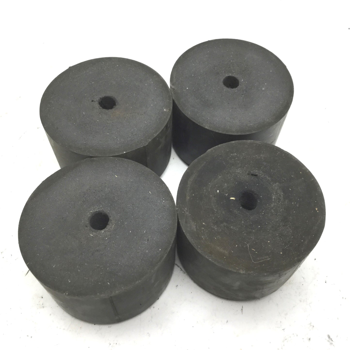 Used Lot of 4 Rubber Machine Leveling Legs, ID: 10mm/18mm, Dia: 72mm 49mm Height
