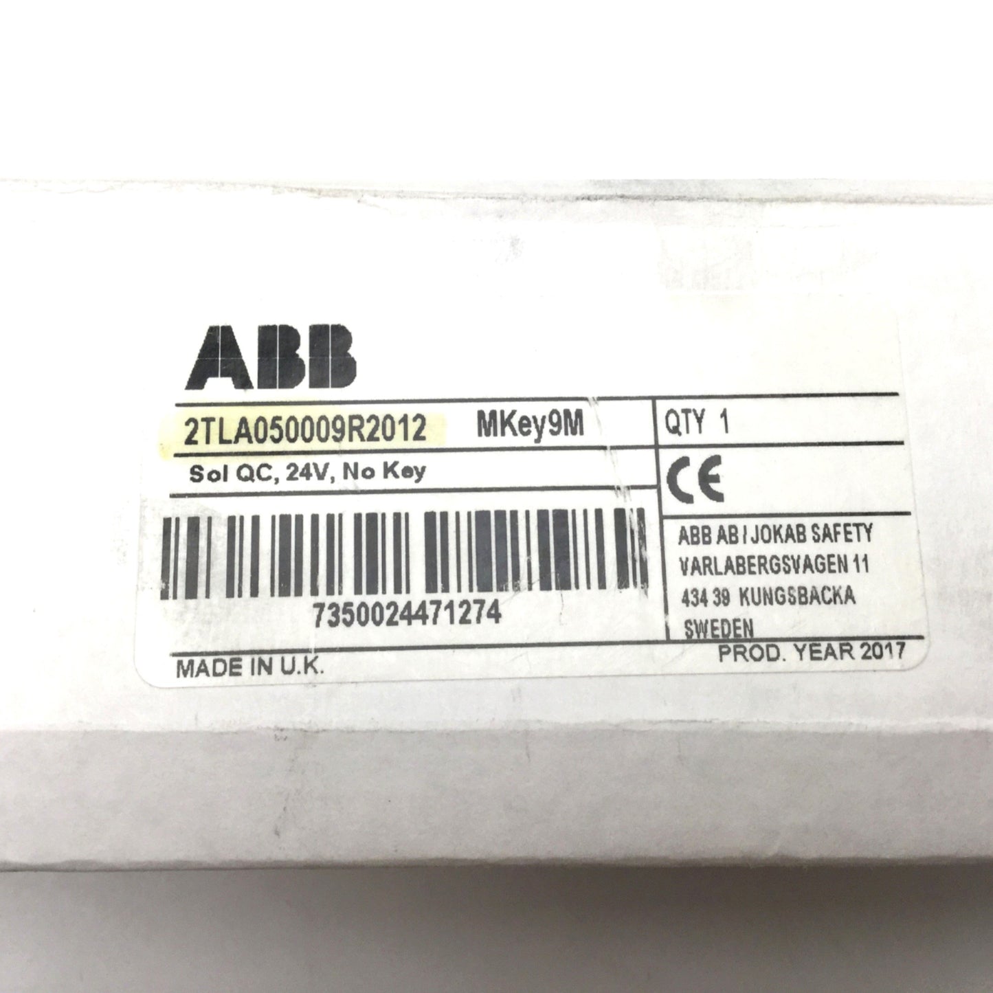 New ABB 2TLA050009R2012 MKey9M Guard Locking Plastic Safety Switch 1800N (180Kg)