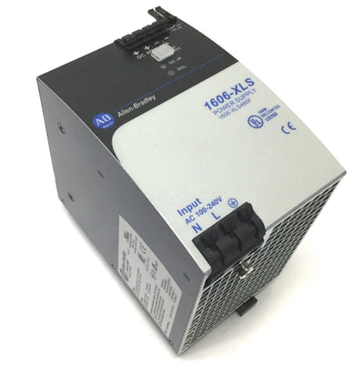 Used Allen Bradley 1606-XLS480F Power Supply, 100-240VAC In, 48-55VDC 10A Out, 480W