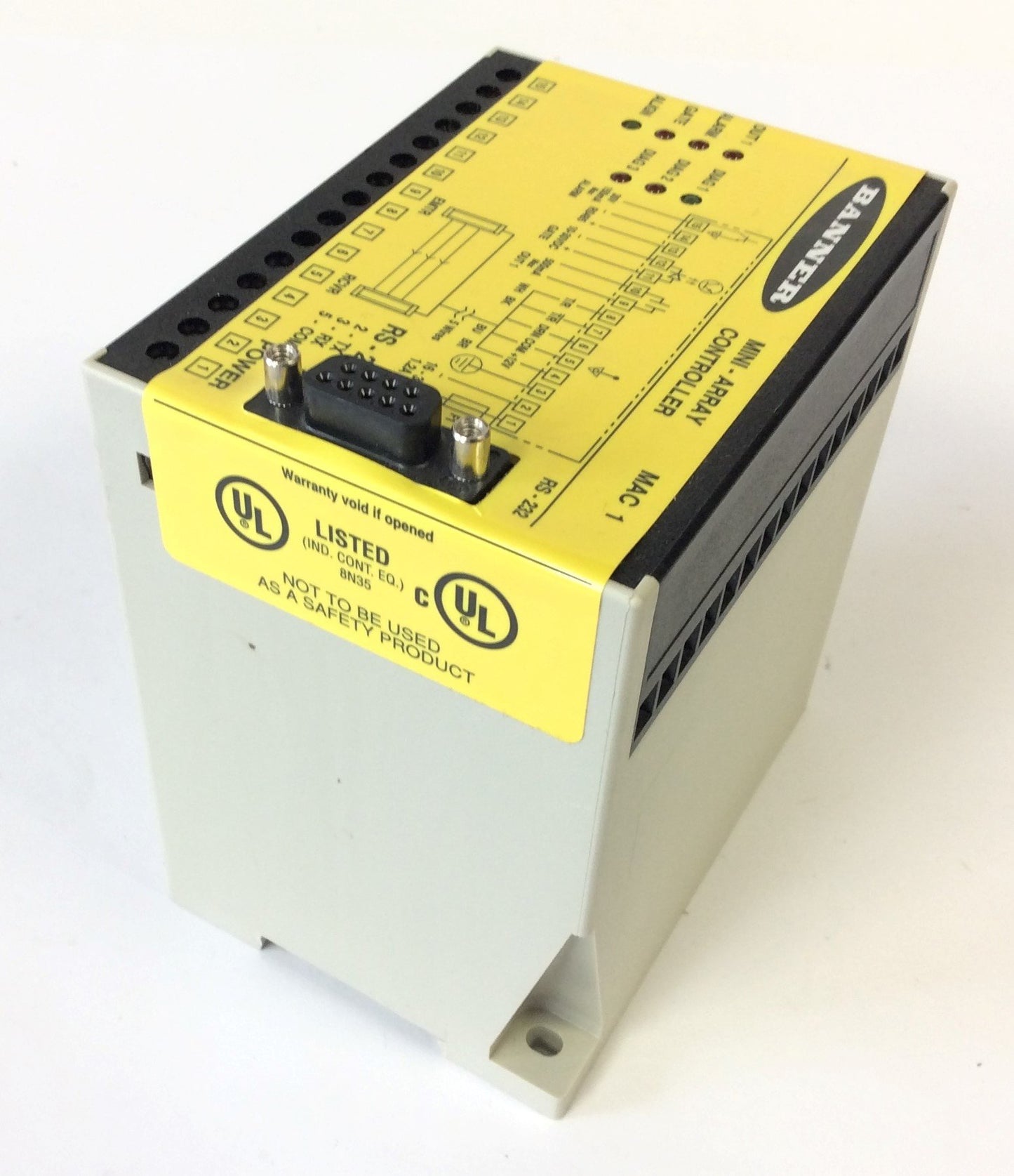 Used Banner Engineering RS-232 Mini-Array MAC 1 Controller 43296, Voltage: 16-30VDC