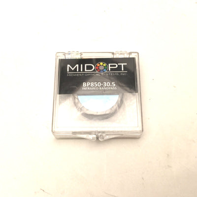 New Midopt BP850-30.5 Infrared Bandpass Filter, Threaded Mount, Range: 820-910nm