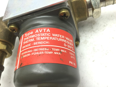 Used Danfoss AVTA Thermostatic Water Valve, Temp Range: 0-30°C Max Temp: 130°C