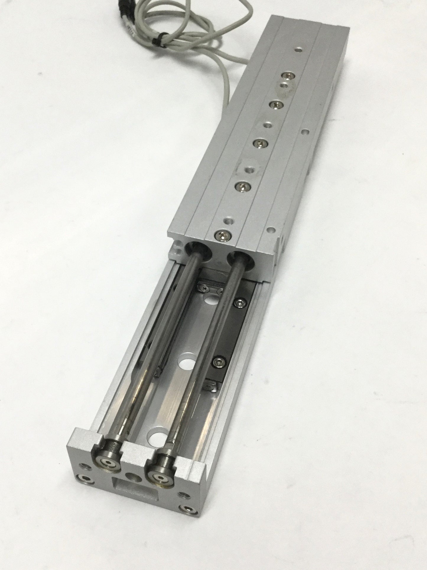 Used SMC MXS12-100 Air Slide Table Cylinder 12mm Bore, 100mm Stroke, w/ Auto Switches