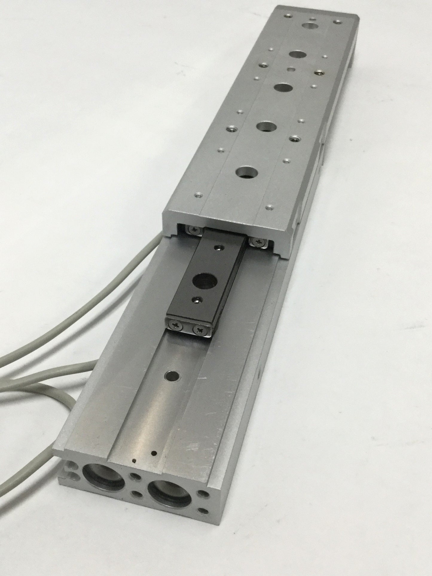 Used SMC MXS12-100 Air Slide Table Cylinder 12mm Bore, 100mm Stroke, w/ Auto Switches