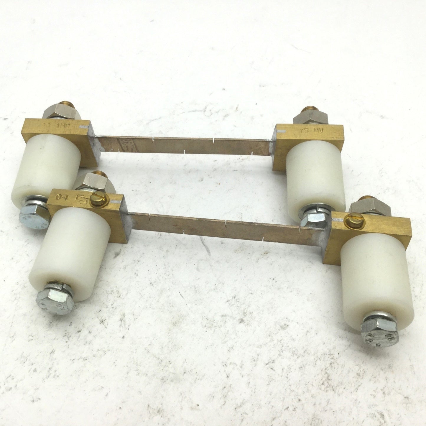 Used Lot of 2 Power Shunt Amperage: 30A Voltage 75 mV (millivolts)