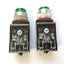 Used Lot of 2 Allen Bradley 800MR-QB24 Lighted Green Push Button Momentary 24VAC/DC