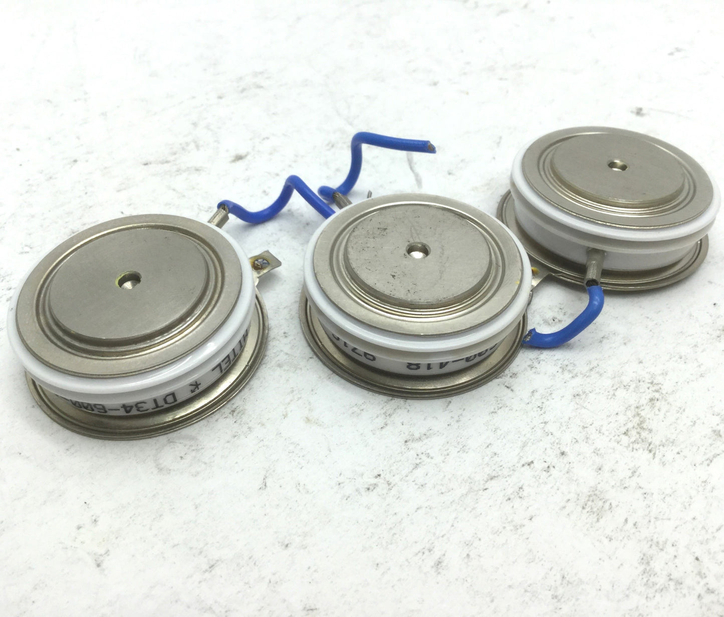 Used Lot of 3 Dynex Rivett DT34-600-418 Power Transistor, D 1.64" x H .58"
