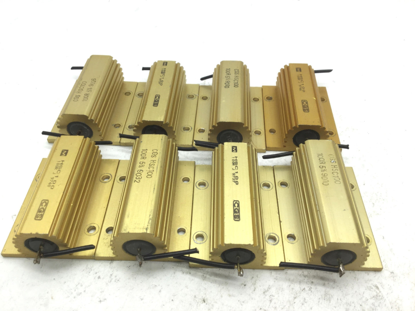 Used Lot Of 8 TE Connectivity CGS HSC100 100R J Power Resistors, 100 Ohm, 100 Watt