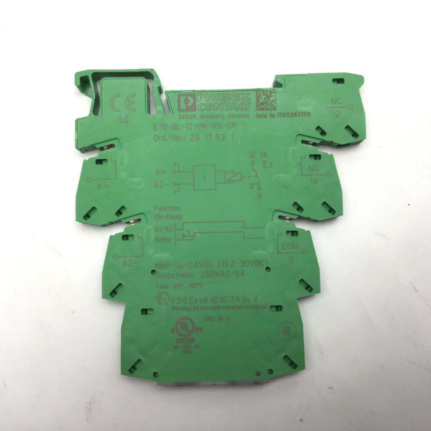 New Phoenix Contact ETD-BL-1T-ON-10S-SP Timer Relay 0.1-10s Spring-Cage Connections