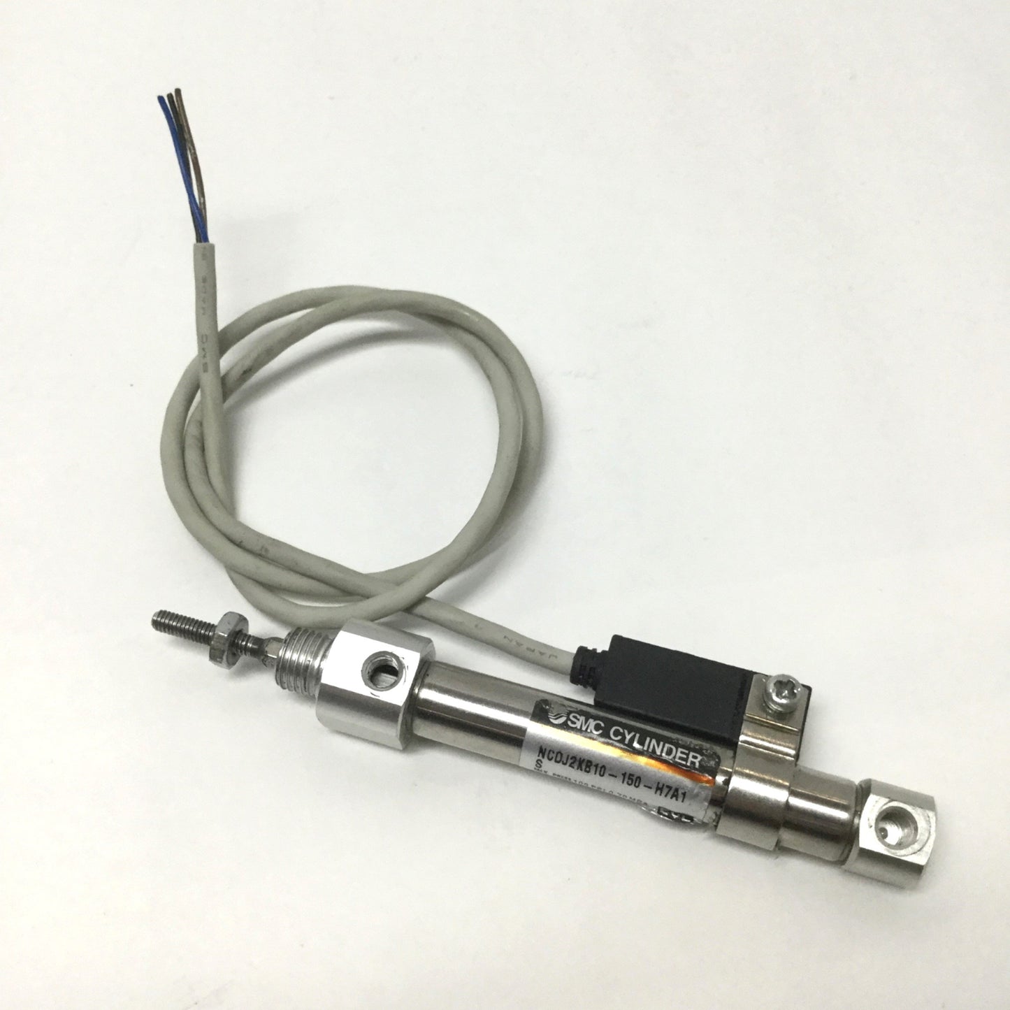 Used SMC NCDJ2KB10-150-HYA1S Air Cylinder, 3/8" Bore, 1.5" Stroke, 8.5-100psi