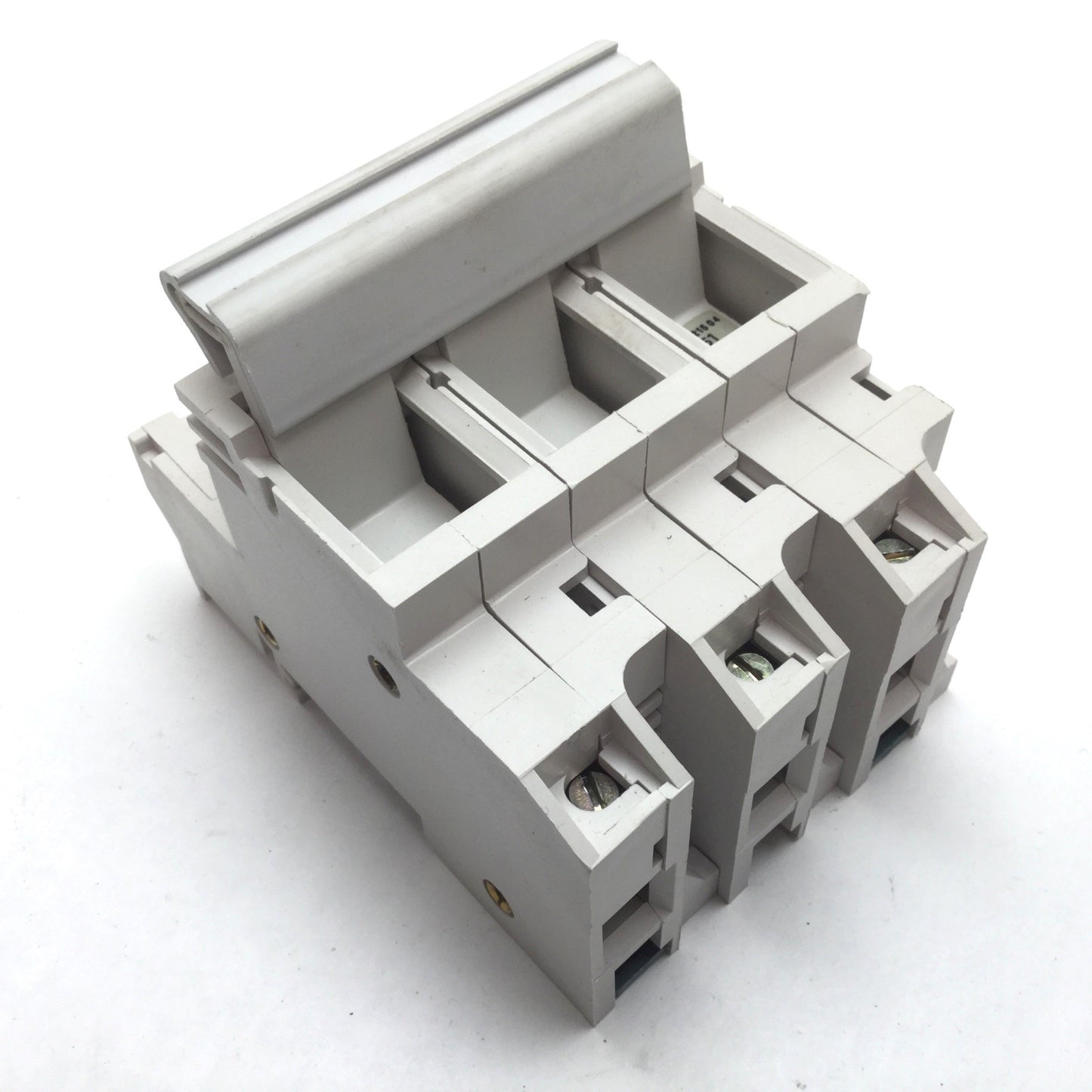 Used Lot of 2 Legrand 21504 Fuseholder, 3-Pole, Fuse Size 14mm x 51mm, DIN Rail Mount