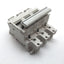 Used Lot of 2 Legrand 21504 Fuseholder, 3-Pole, Fuse Size 14mm x 51mm, DIN Rail Mount