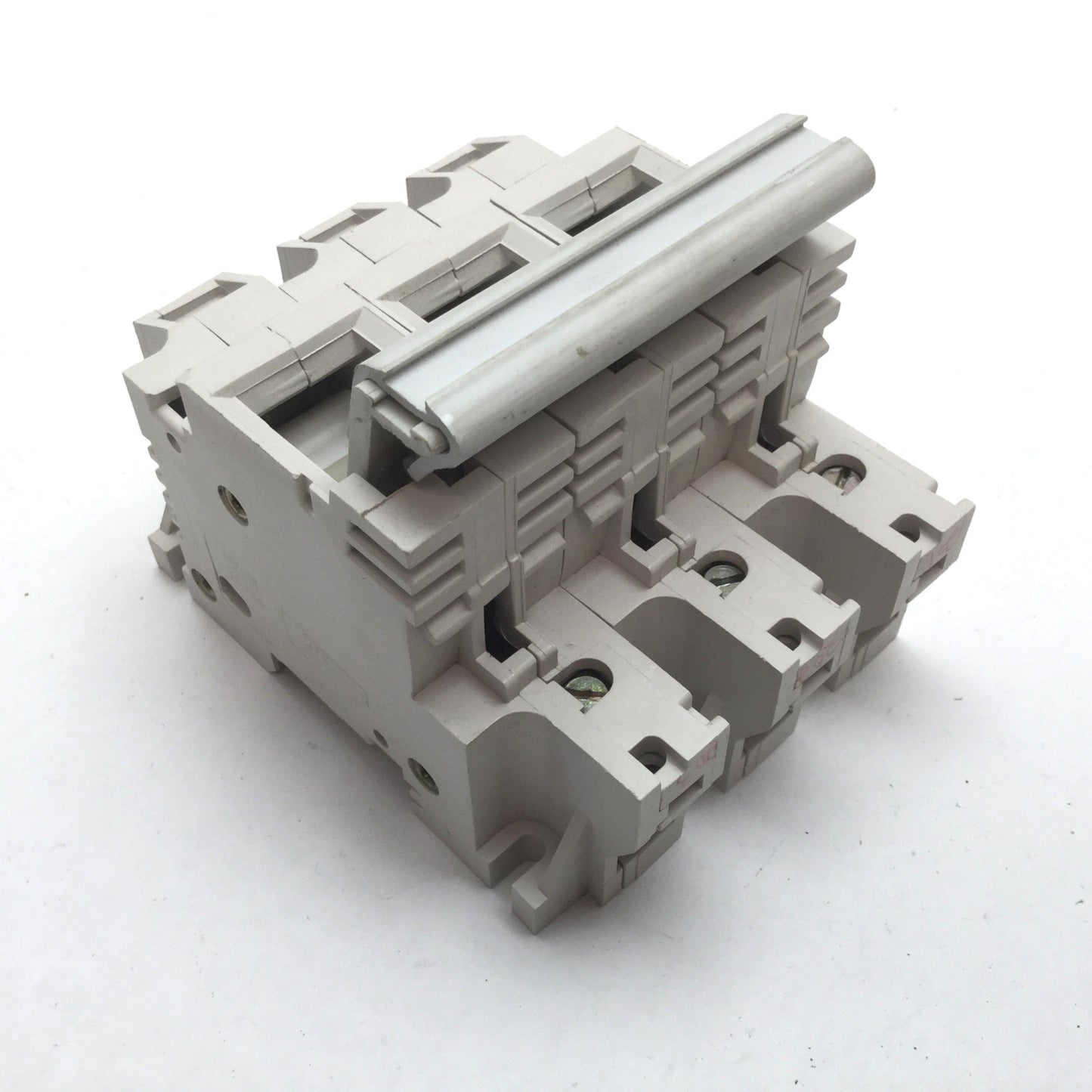 Used Lot of 2 Legrand 21504 Fuseholder, 3-Pole, Fuse Size 14mm x 51mm, DIN Rail Mount