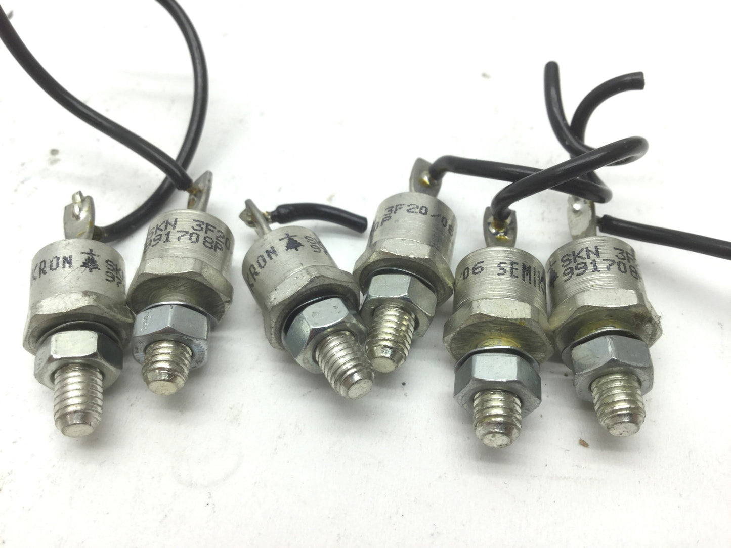Used Lot of 6 Semikron SKN3F20/06 Fast Recovery Diodes, Voltage: 600V, Amperage: 26A